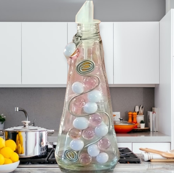 Vintage Other - Repurposed Vintage Olive Oil Salad Dressing Bottle Hand Crafted